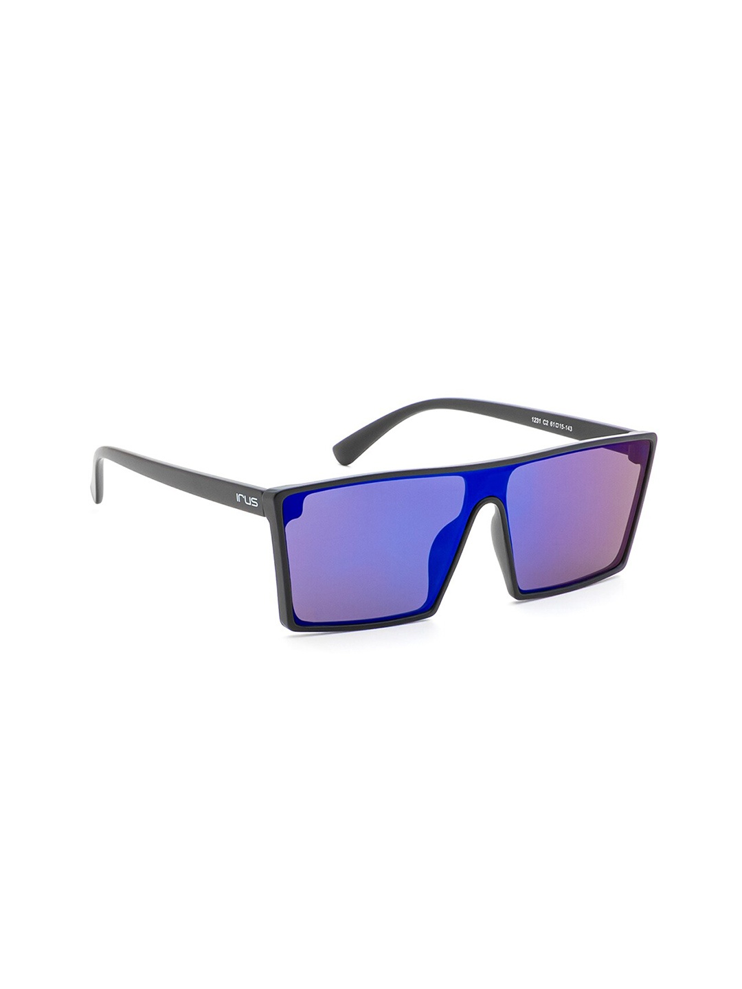 

IRUS by IDEE Men Square Sunglasses with UV Protected Lens IRS1231C2SG, Blue