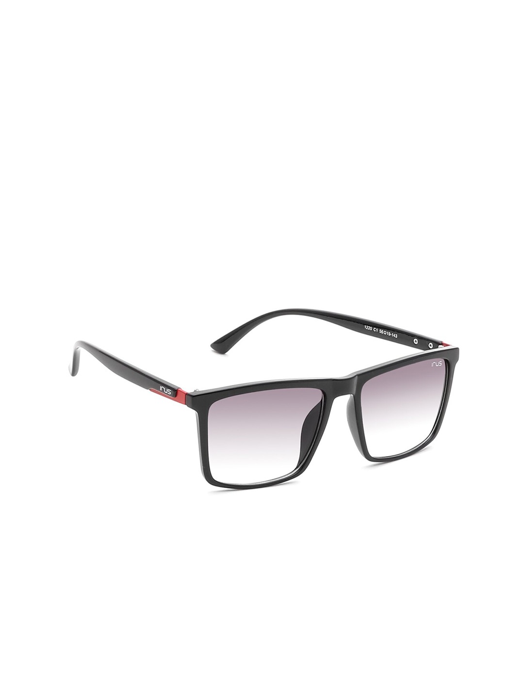 

IRUS by IDEE Men Rectangle Sunglasses with UV Protected Lens IRS1220C1SG, Purple