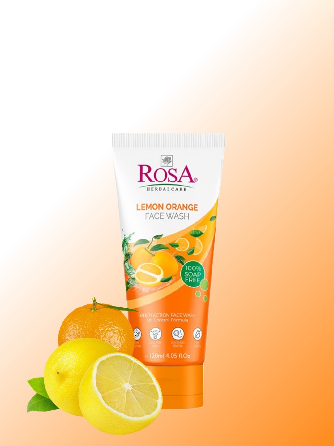 

ROSA Set Of 2 Face Wash Lemon & Orange To Enhances Skin Complexion-120ml Each, Gold