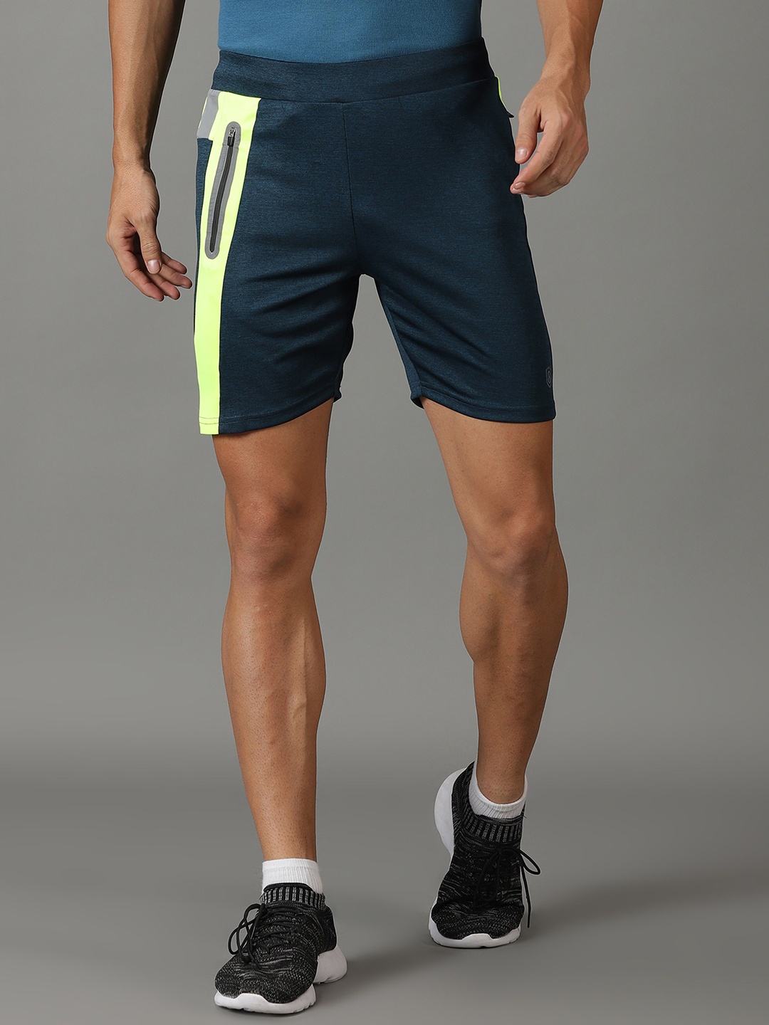 DOMIN8 Men Rapid-Dry Training Sports Shorts, Navy blue