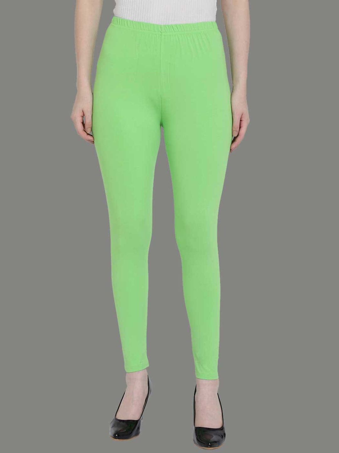 

FFU Slim-Fit Cotton Ankle-Length Leggings, Green
