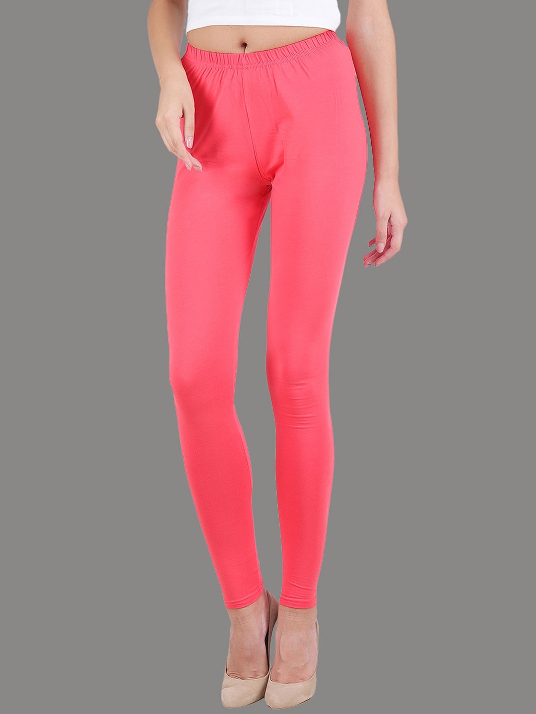 

FFU Women Ankle Length Leggings, Coral