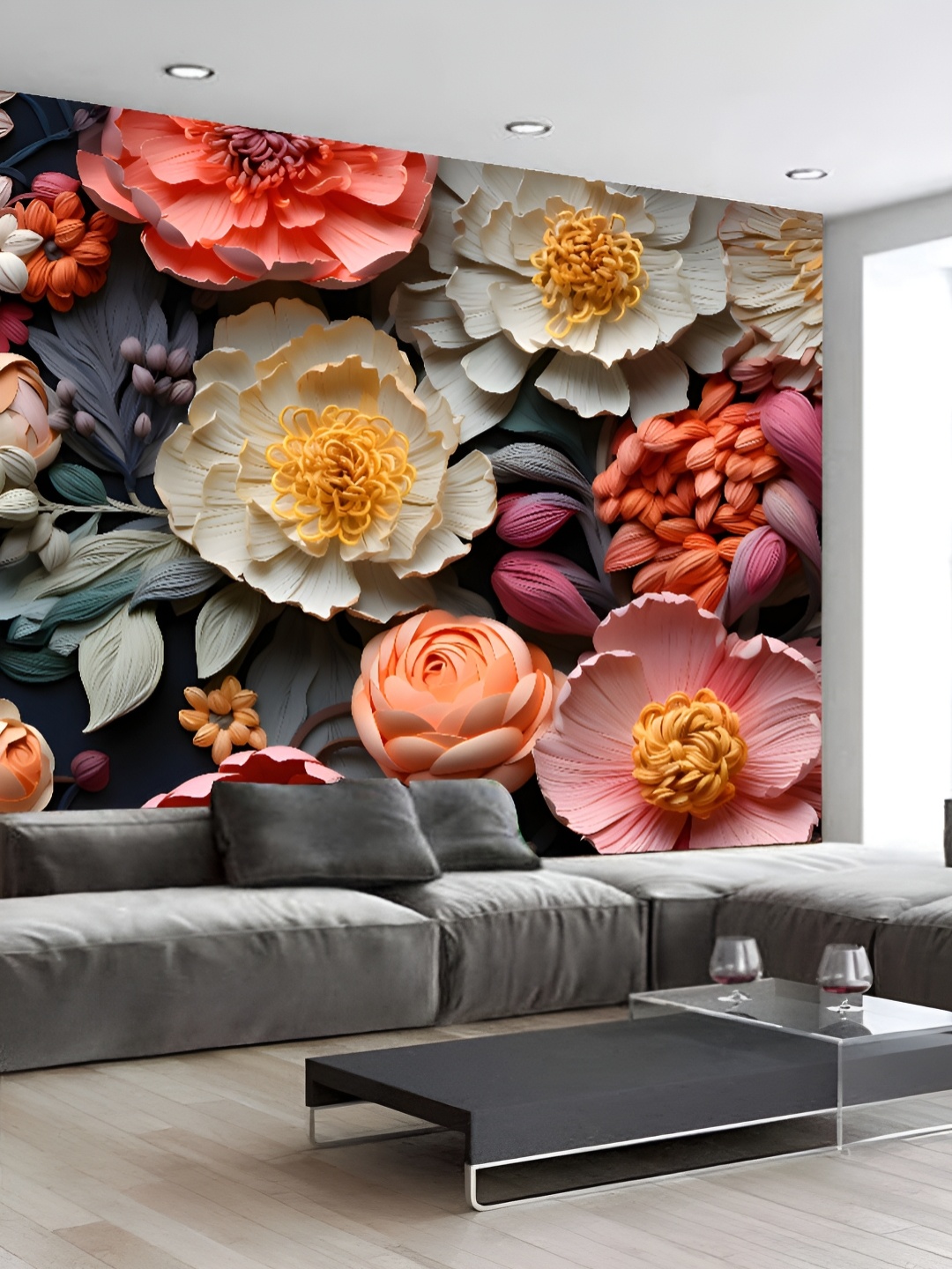 

KSHIRSA Black & Red Printed Self-Adhesive Wall Sicker