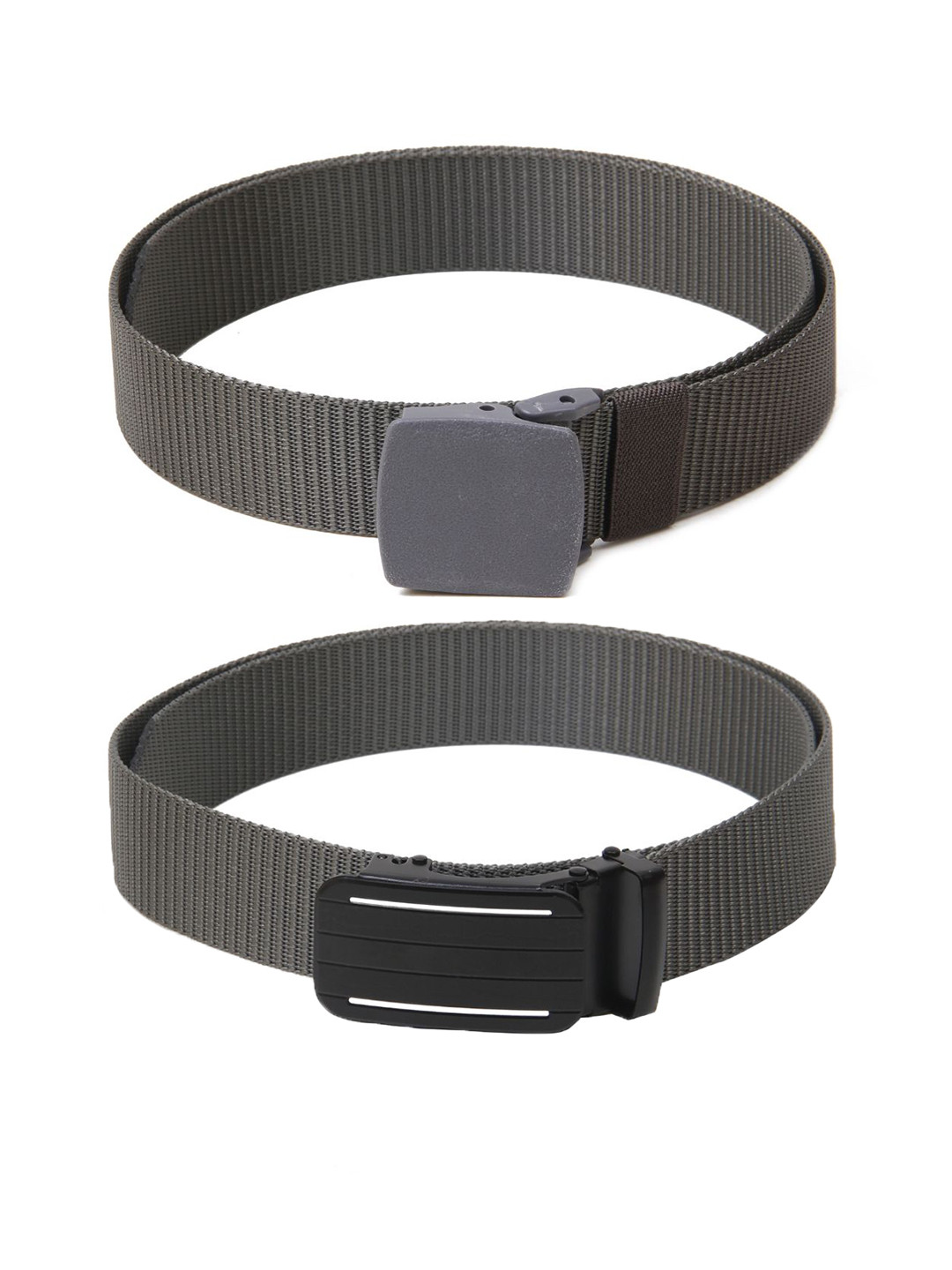 

Calvadoss Boys Set Of 2 Textured Belts, Grey