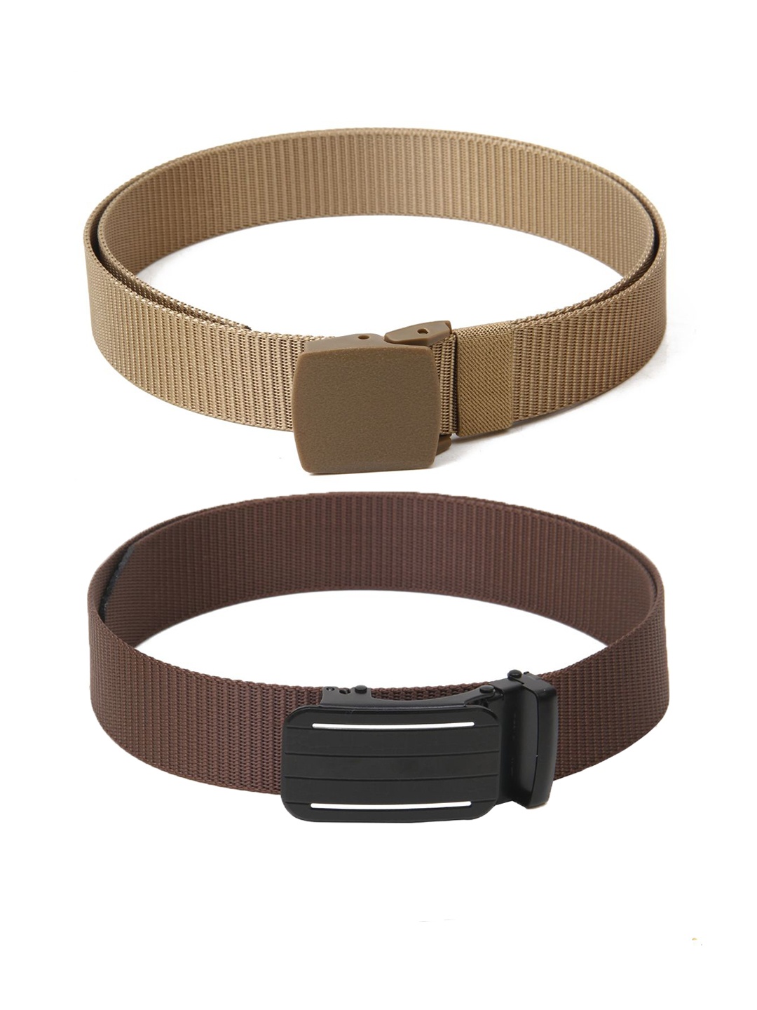 

Calvadoss Boys Set Of 2 Textured Belts, Beige