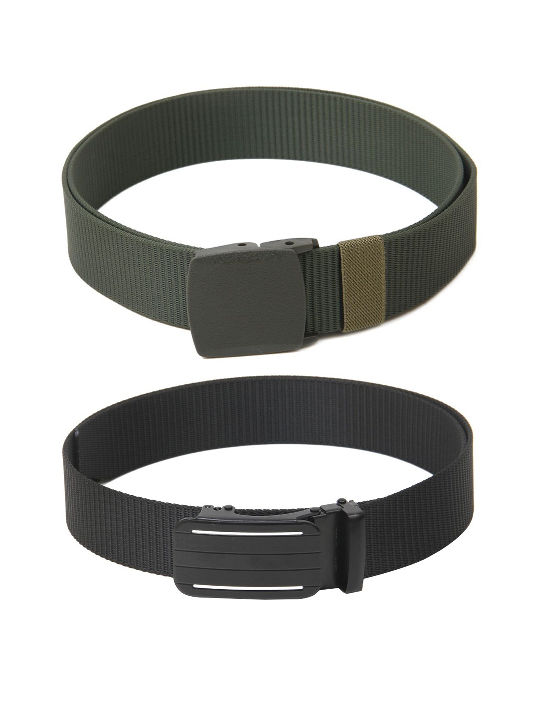 

Calvadoss Boys Set Of 2 Textured Belts, Green