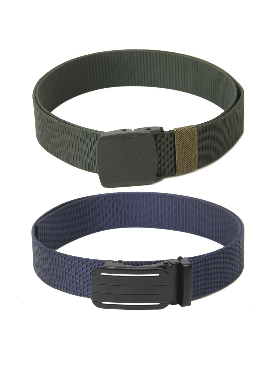 

Calvadoss Boys Set Of 2 Textured Wide Belt, Green