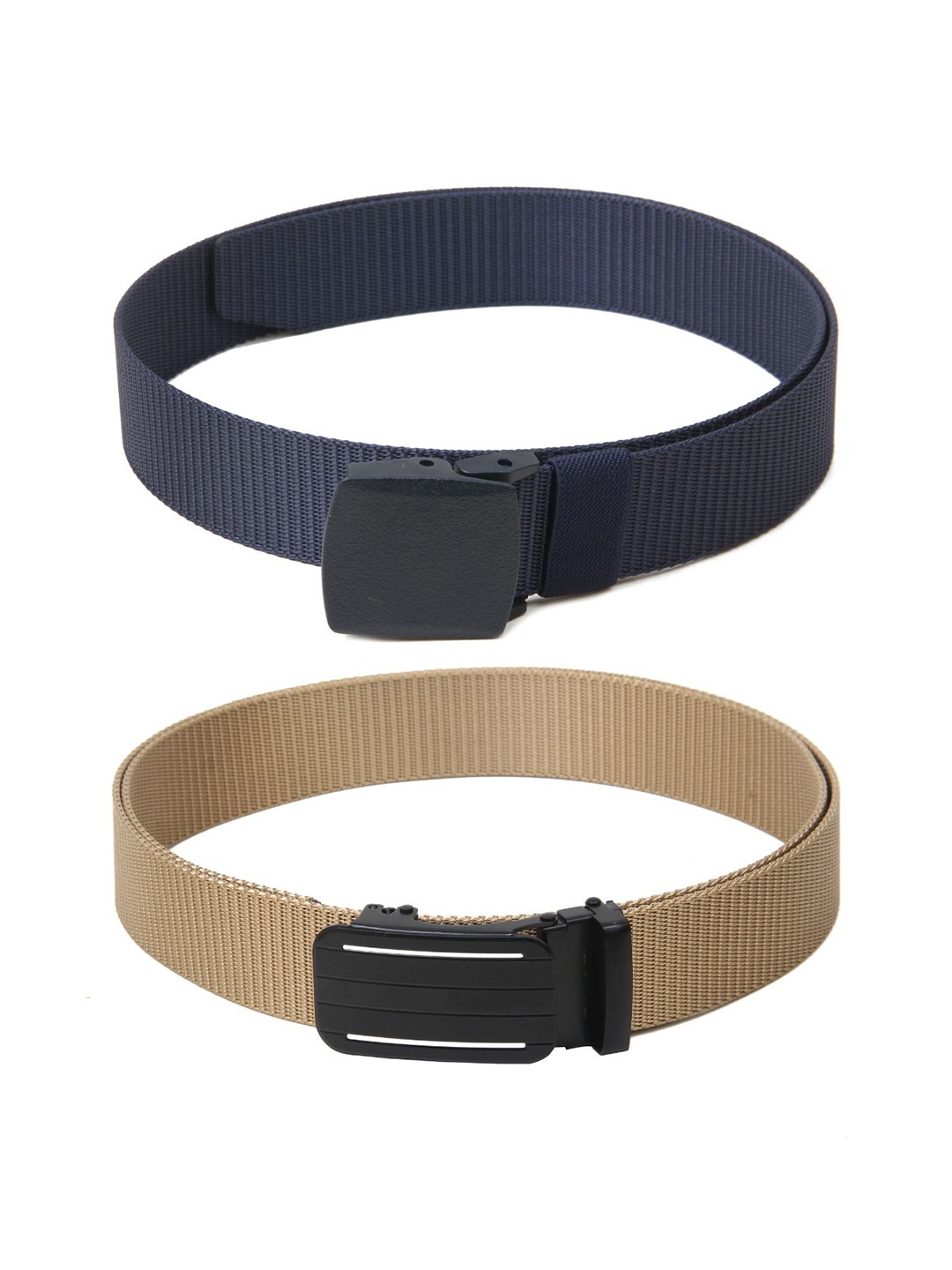 

Calvadoss Boys Set Of 2 Textured Belts, Navy blue