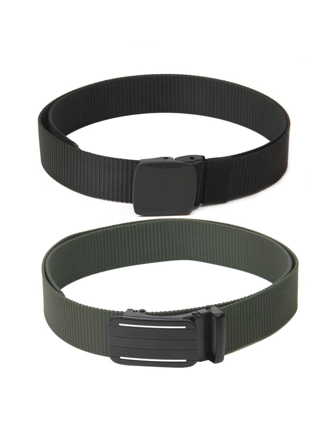 

Calvadoss Boys Set Of 2 Textured Belts, Black