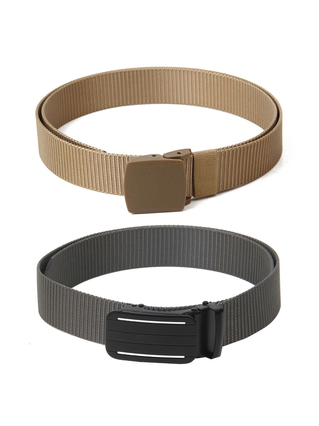 

Calvadoss Boys Set Of 2 Textured Wide Belt, Beige