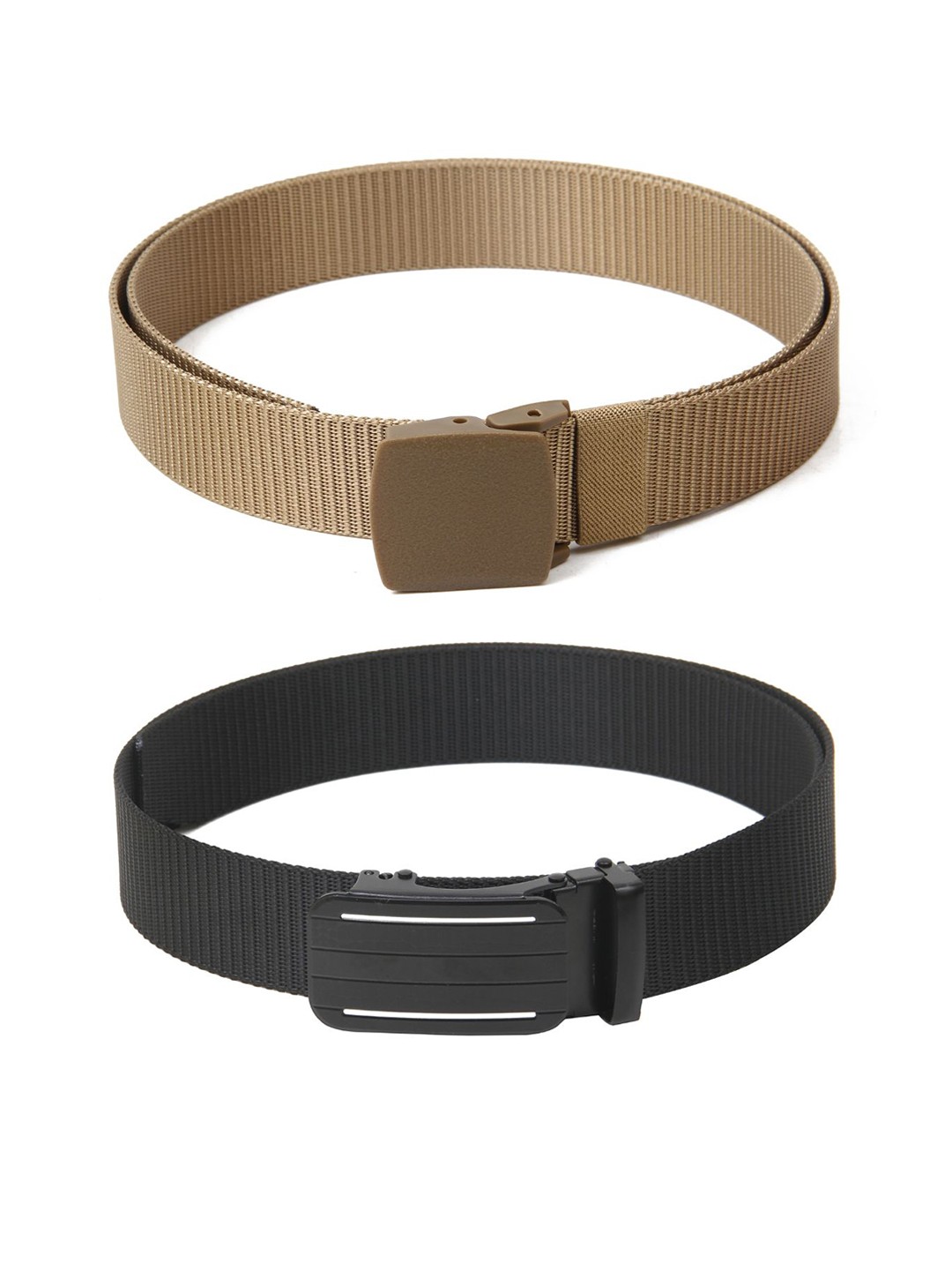 

Calvadoss Boys Set Of 2 Textured Belts, Beige