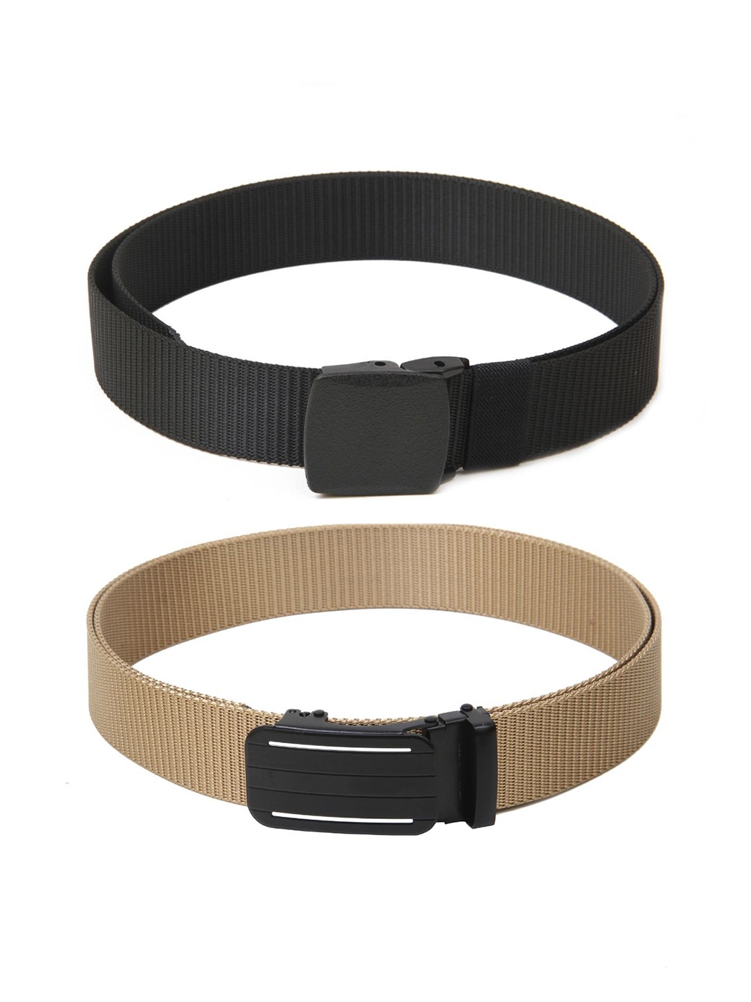 

Calvadoss Boys Set Of 2 Textured Wide Belt, Black