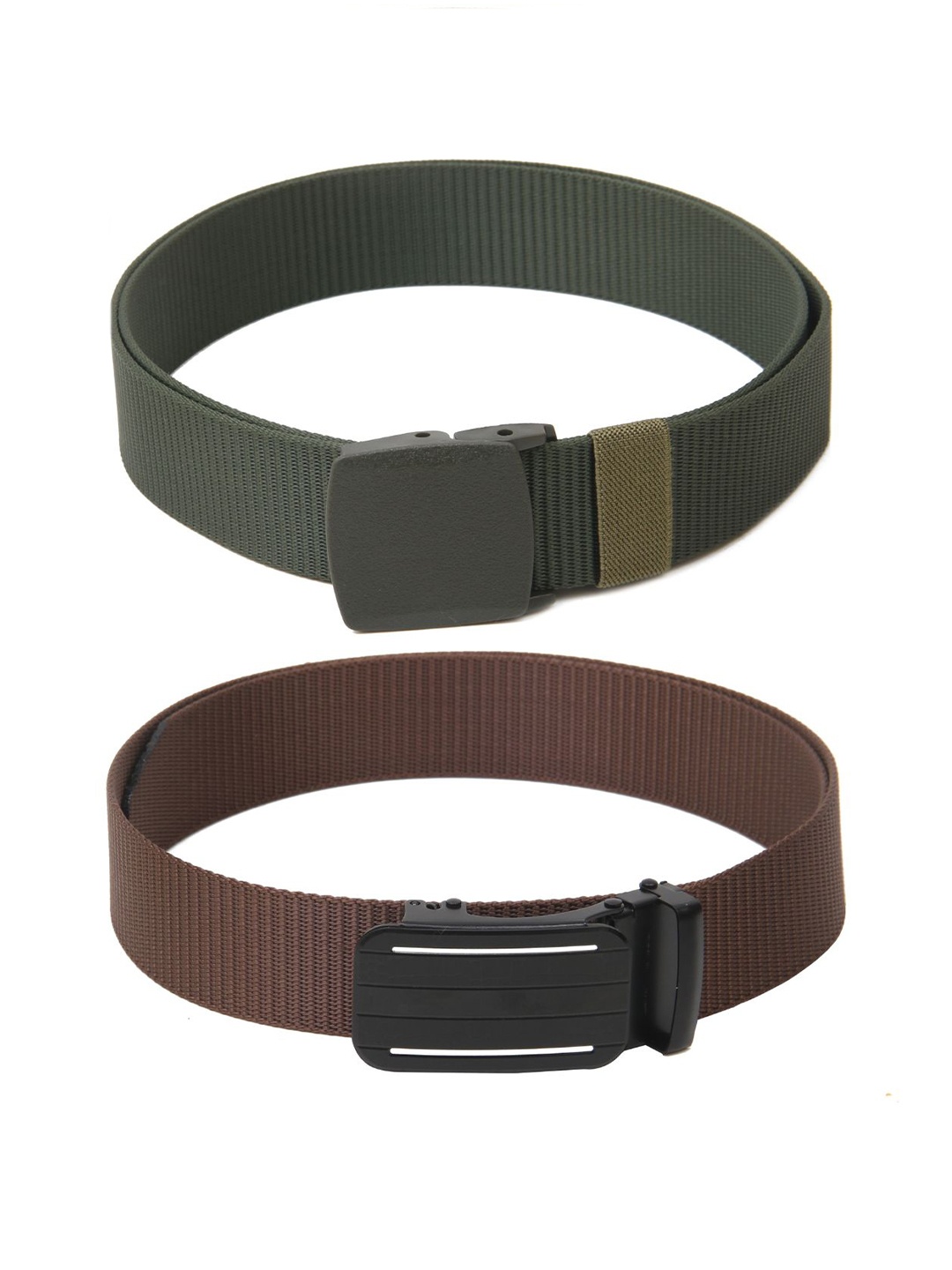 

Calvadoss Boys Set Of 2 Textured Belts, Green