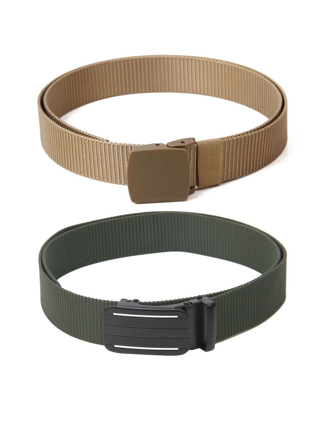 

Calvadoss Boys Set Of 2 Textured Belts, Beige