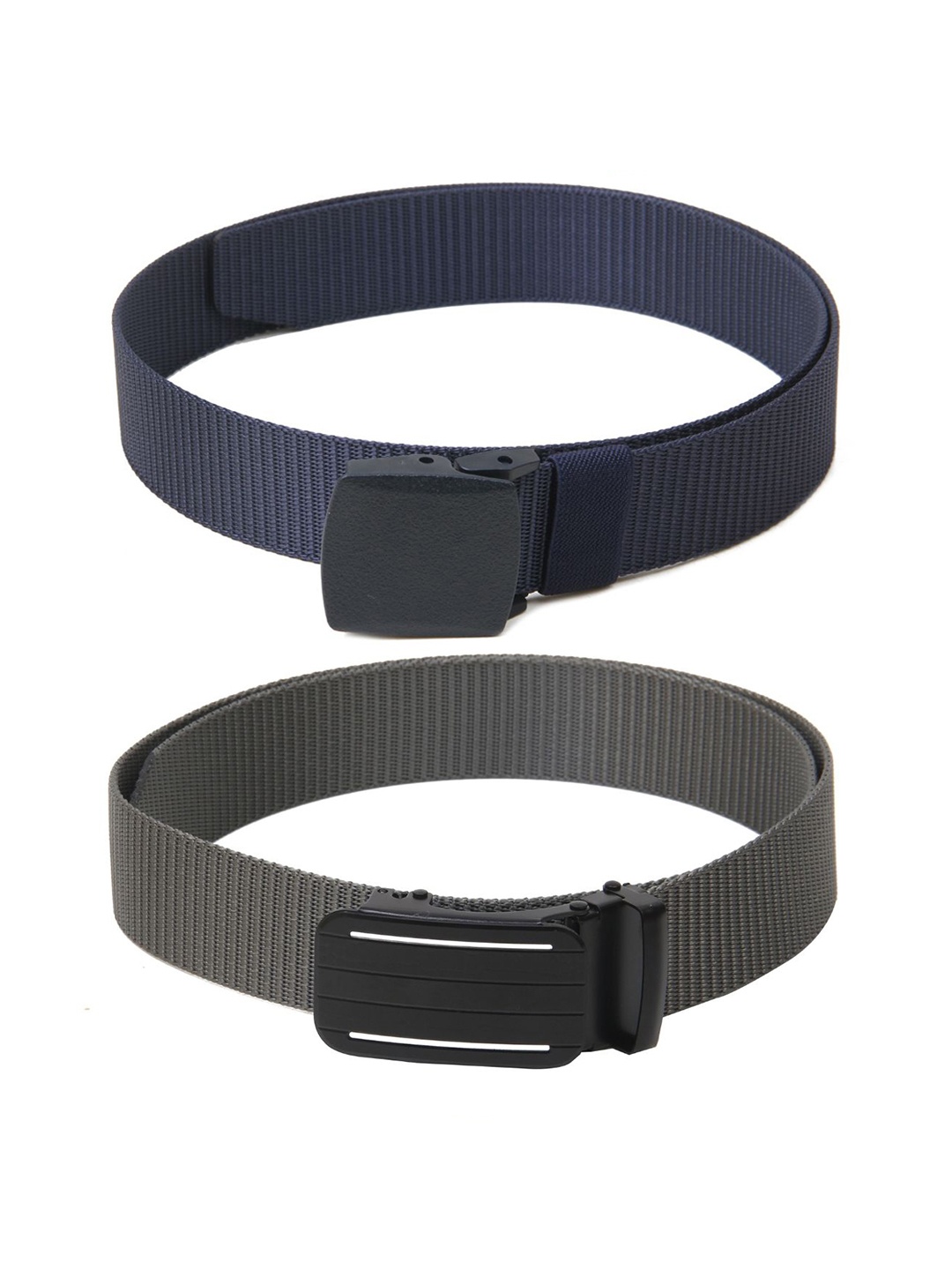 

Calvadoss Boys Set of 2 Textured Belts, Navy blue