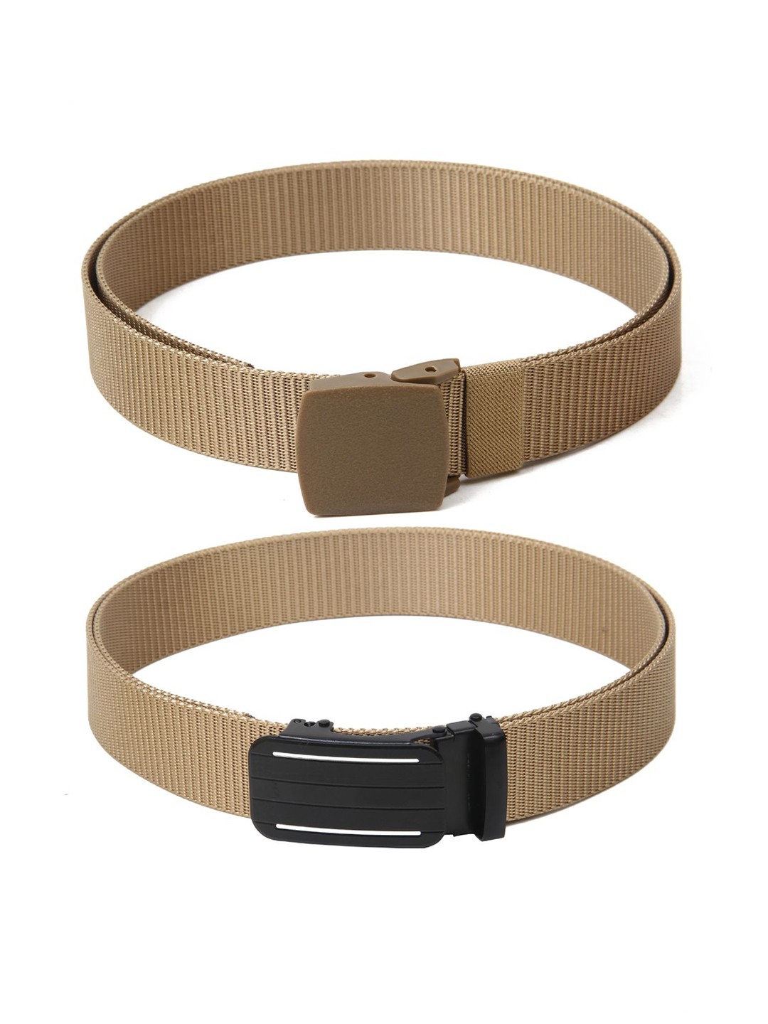 

Calvadoss Boys Set Of 2 Textured Canvas Belts, Beige