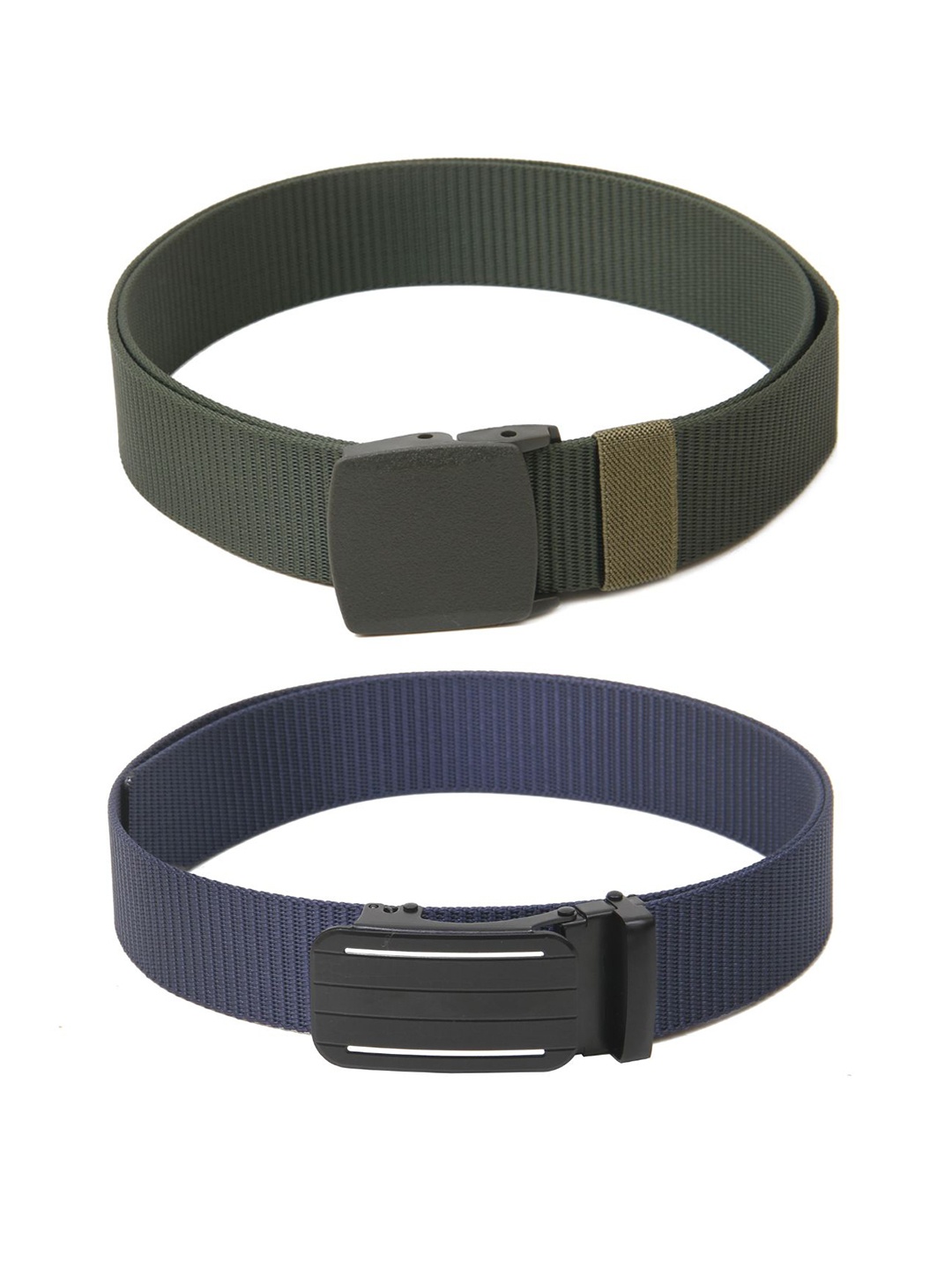 

Calvadoss Women Set of 2 Textured Belts, Green