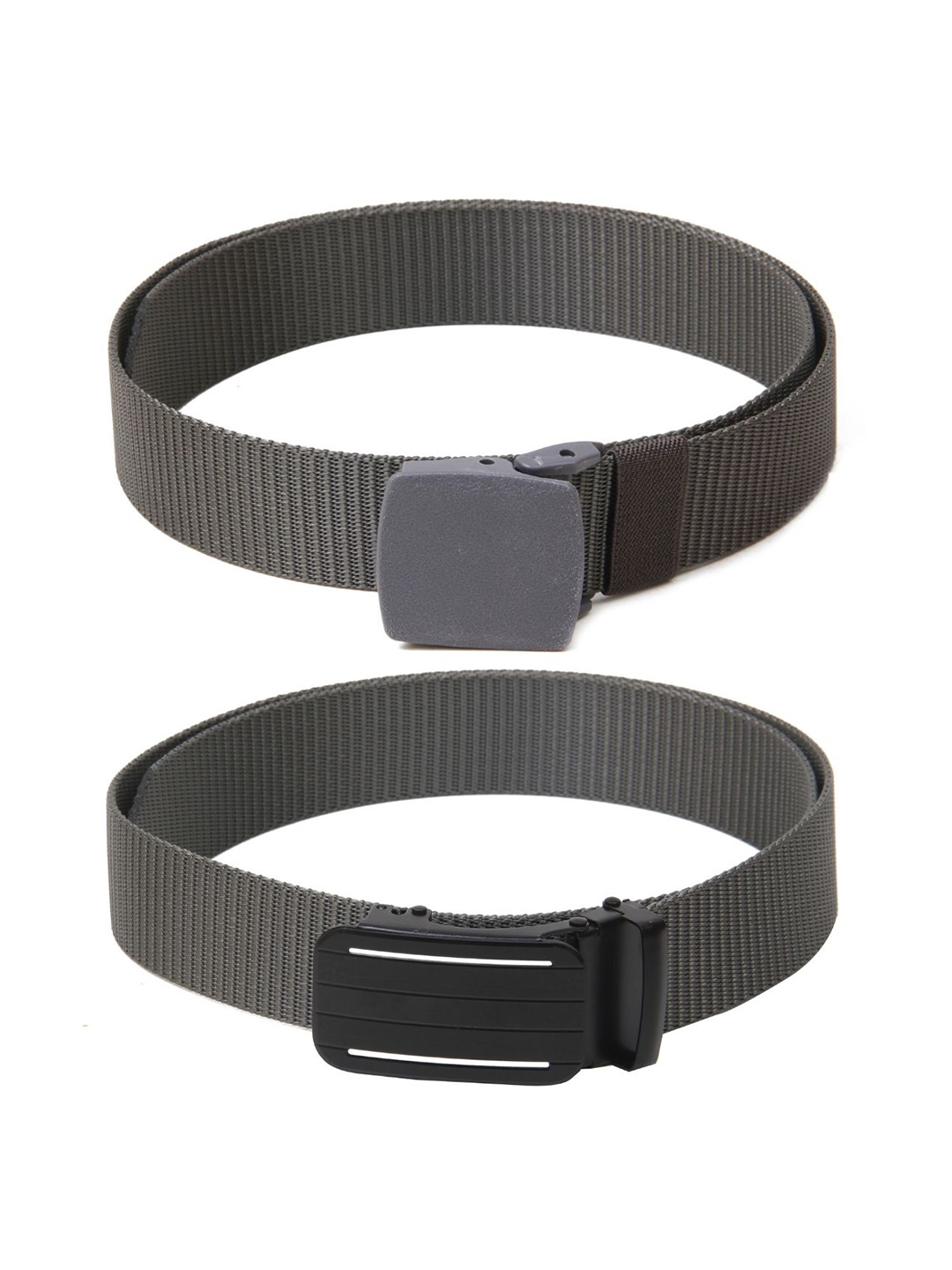 

Calvadoss Women Set of 2 Textured Belts, Grey