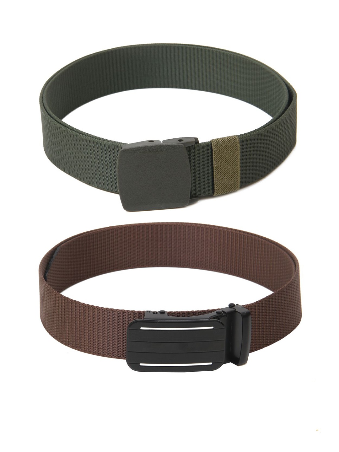 

Calvadoss Women Set Of 2 Textured Wide Belt, Green