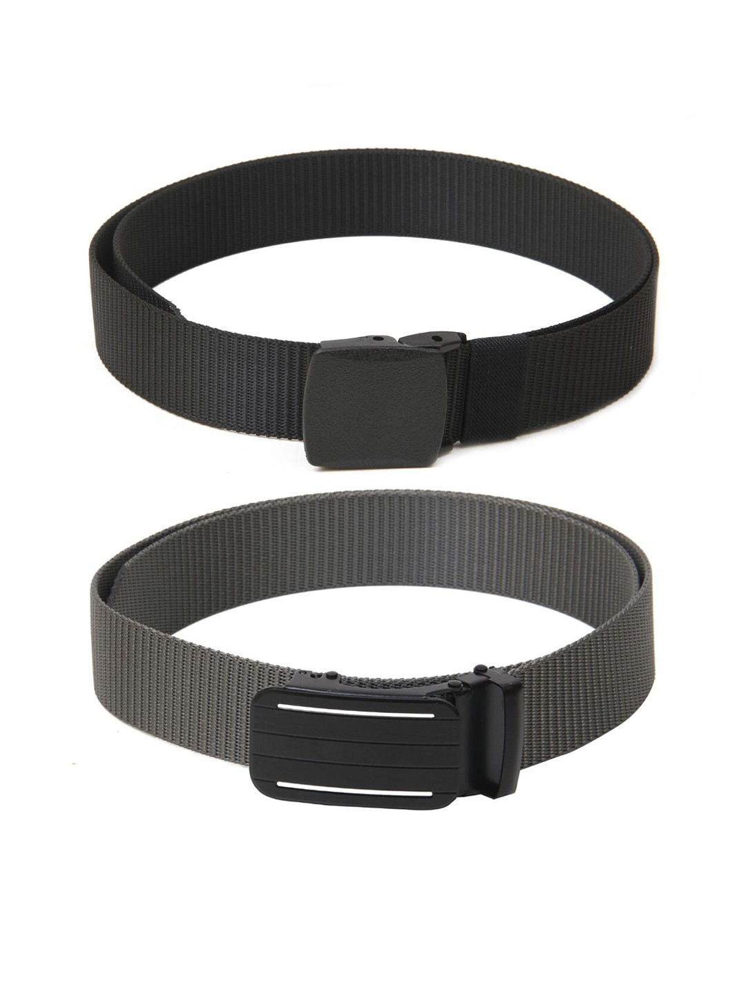 

Calvadoss Women Set of 2 Textured Belts, Black