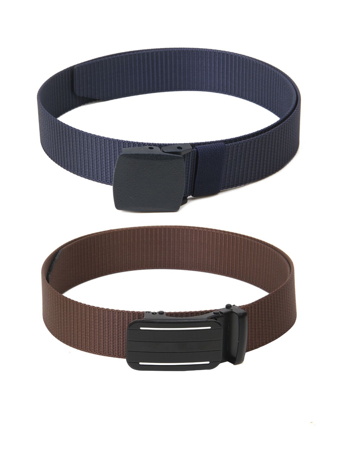 

Calvadoss Women Set of 2 Textured Belts, Navy blue