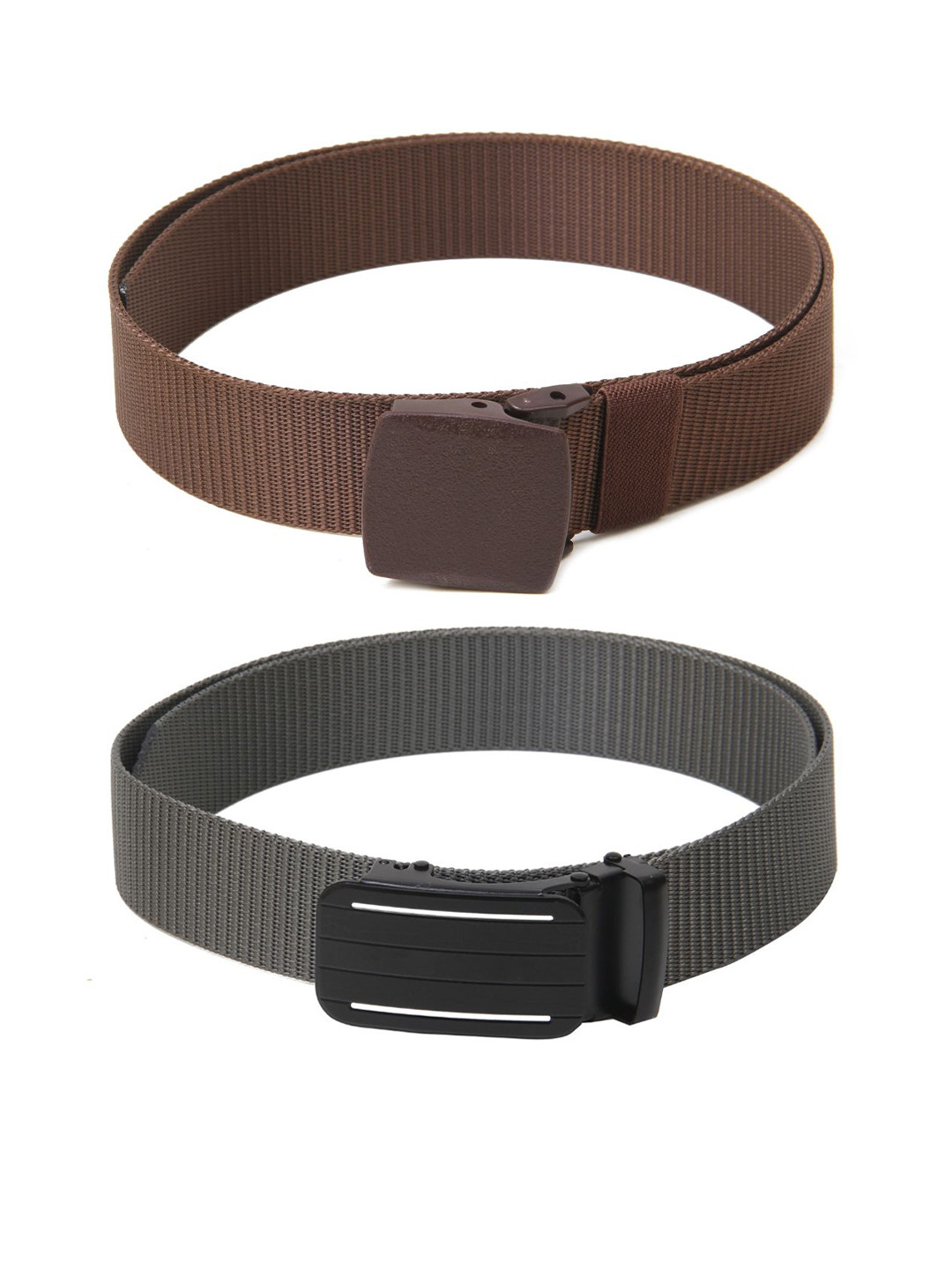 

Calvadoss Women Set of 2 Textured Belts, Brown