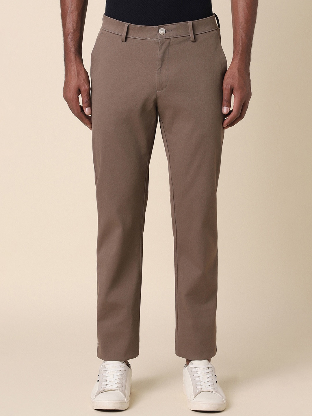 

Allen Solly Men Mid-Rise Trousers, Brown