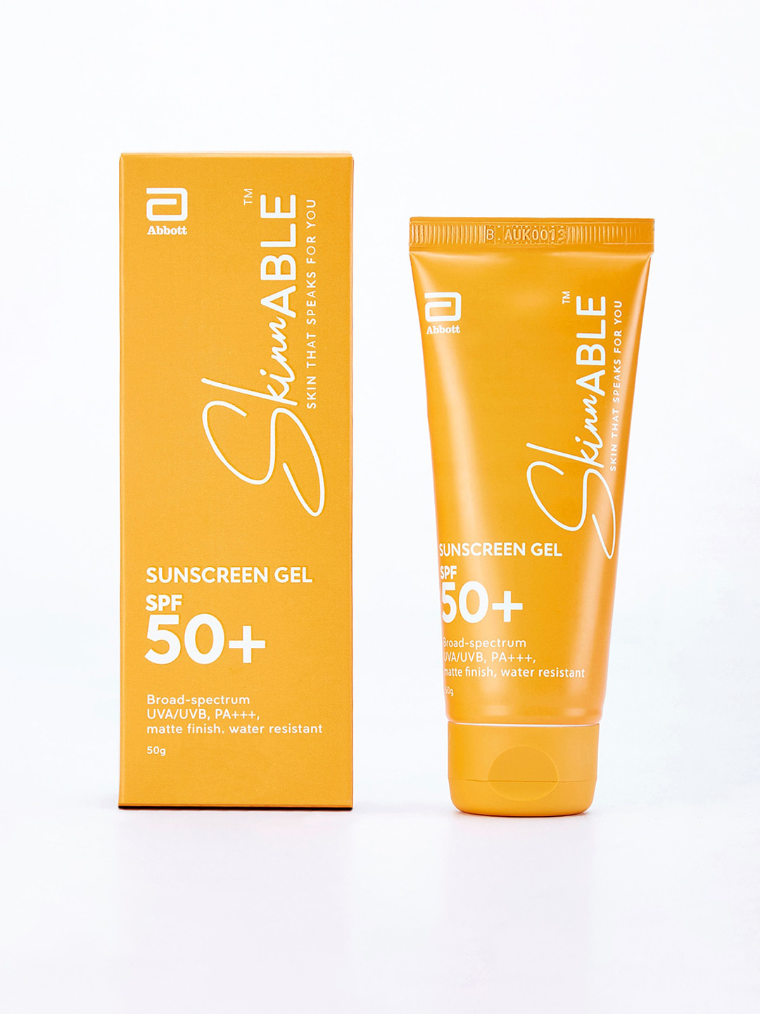 

Skinnable Sunscreen Gel SPF 50+ UVA/UVB PA+++ To Protect From Sun Burn -50 g, Orange