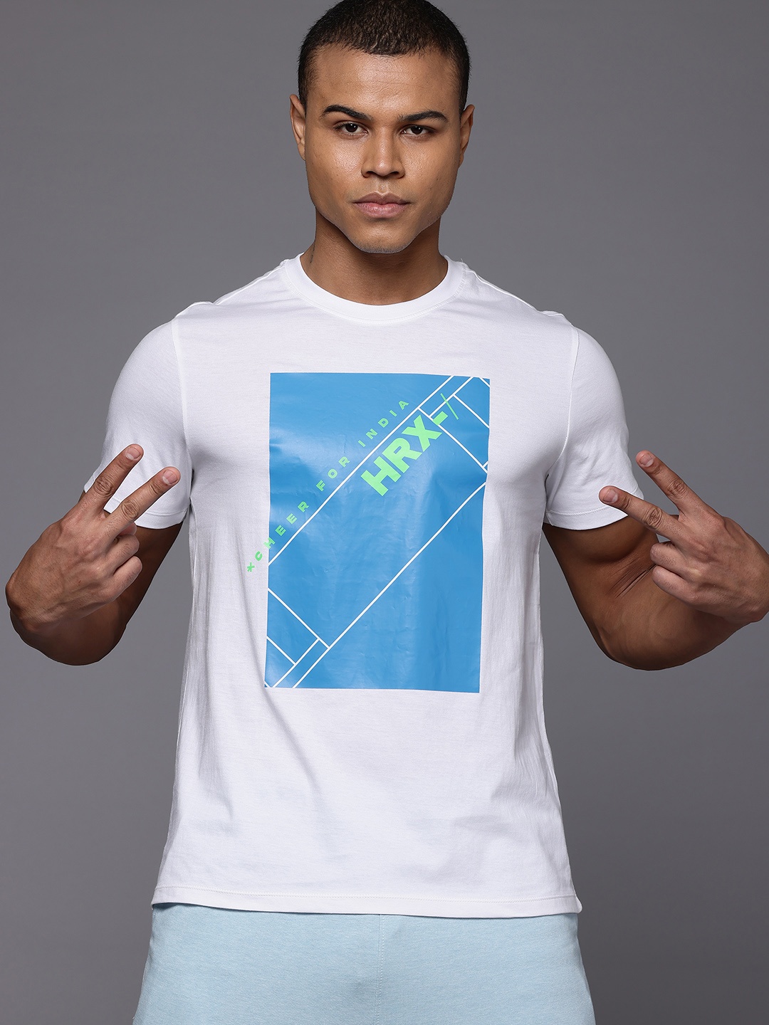 

HRX by Hrithik Roshan Men Printed T-shirt, White