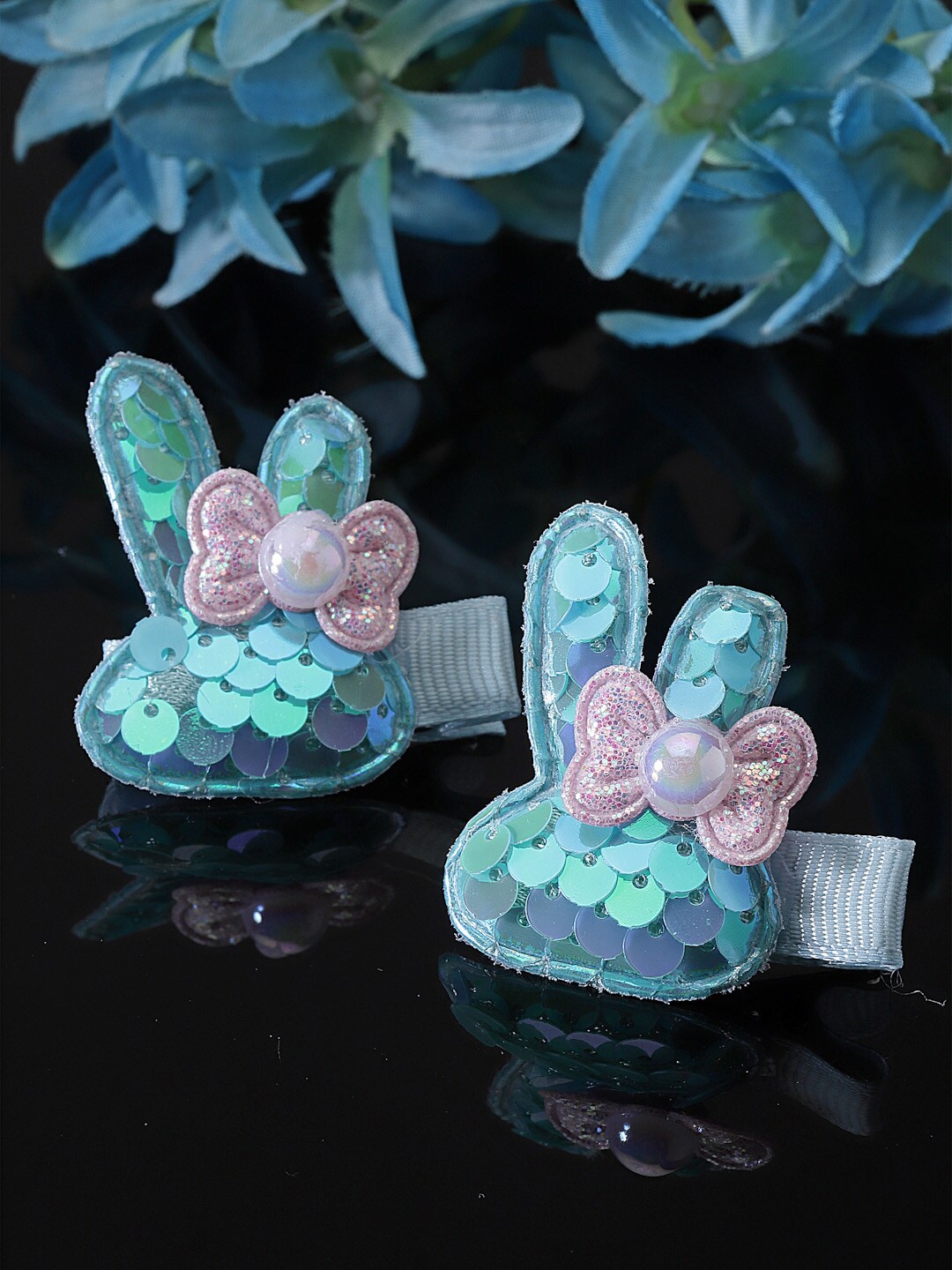 

Stoln Girls Set of 2 Embellished Alligator Hair Clip, Blue