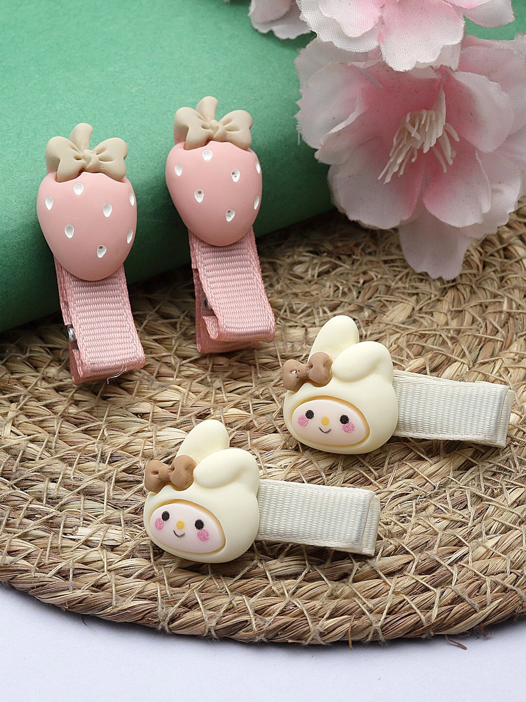 

Stoln Girls Set of 4 Alligator Hair Clip, Pink