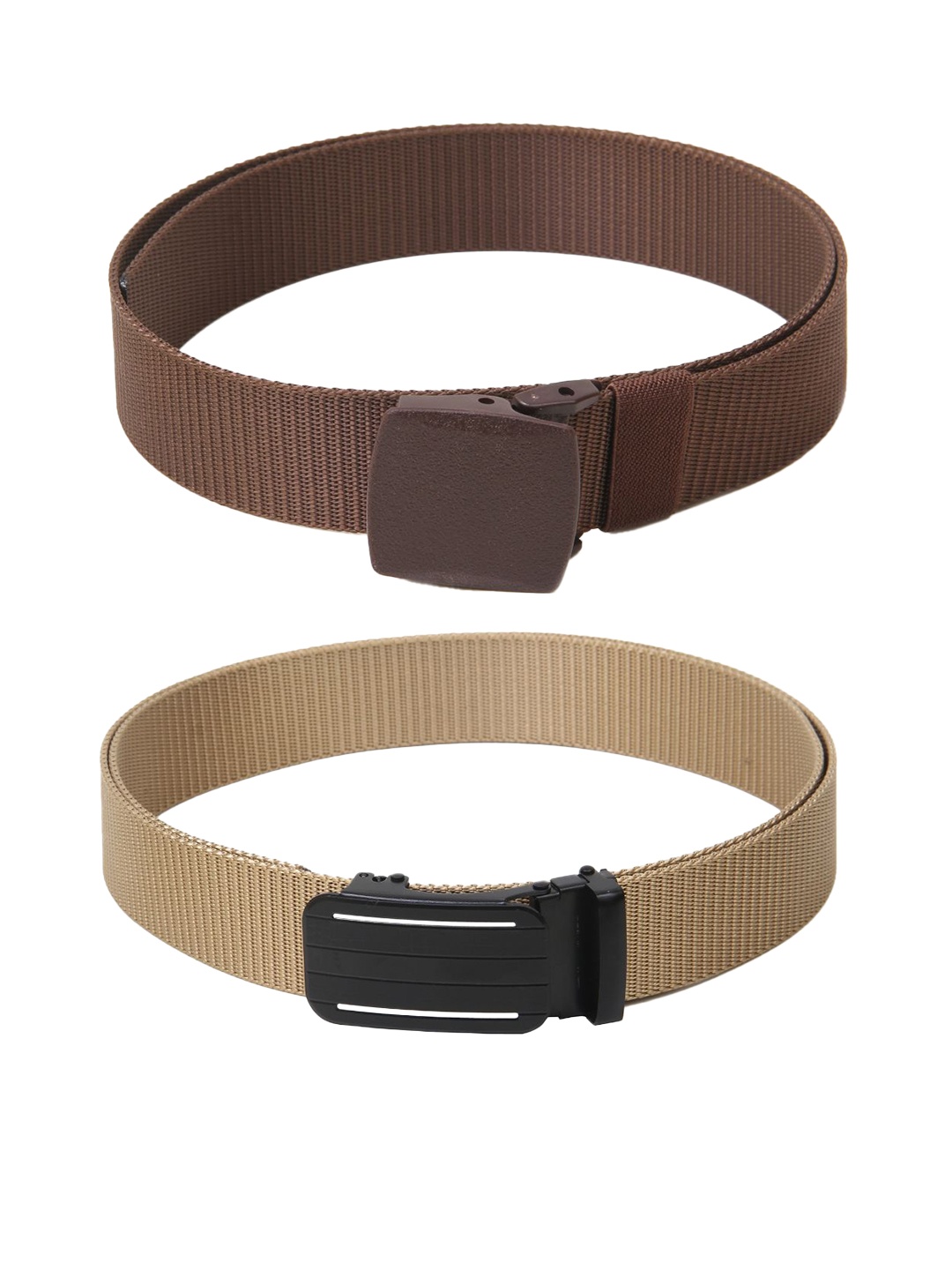 

Calvadoss Girls Set Of 2 Textured Belts, Brown