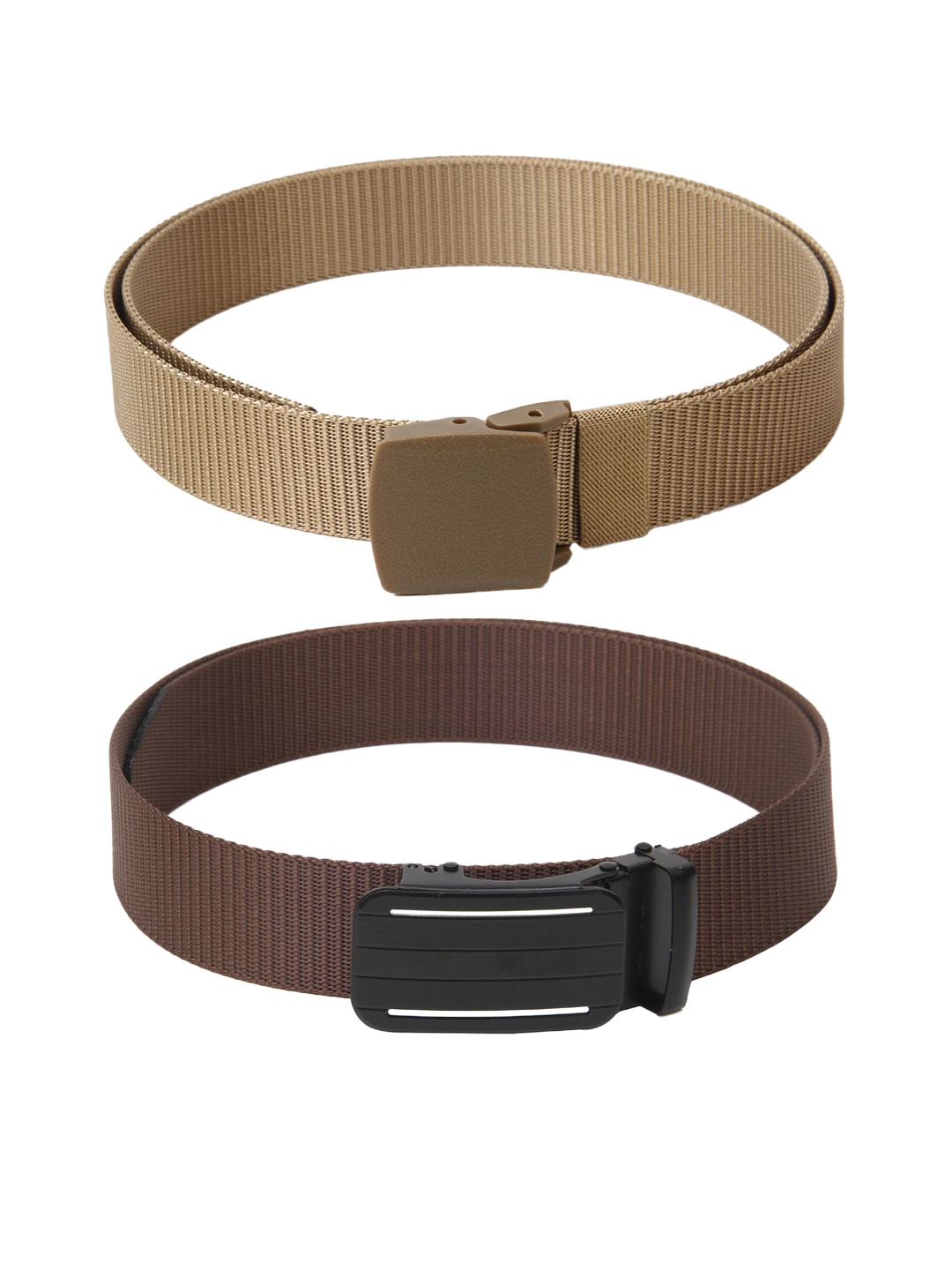

Calvadoss Girls Set Of 2 Textured Belts, Beige