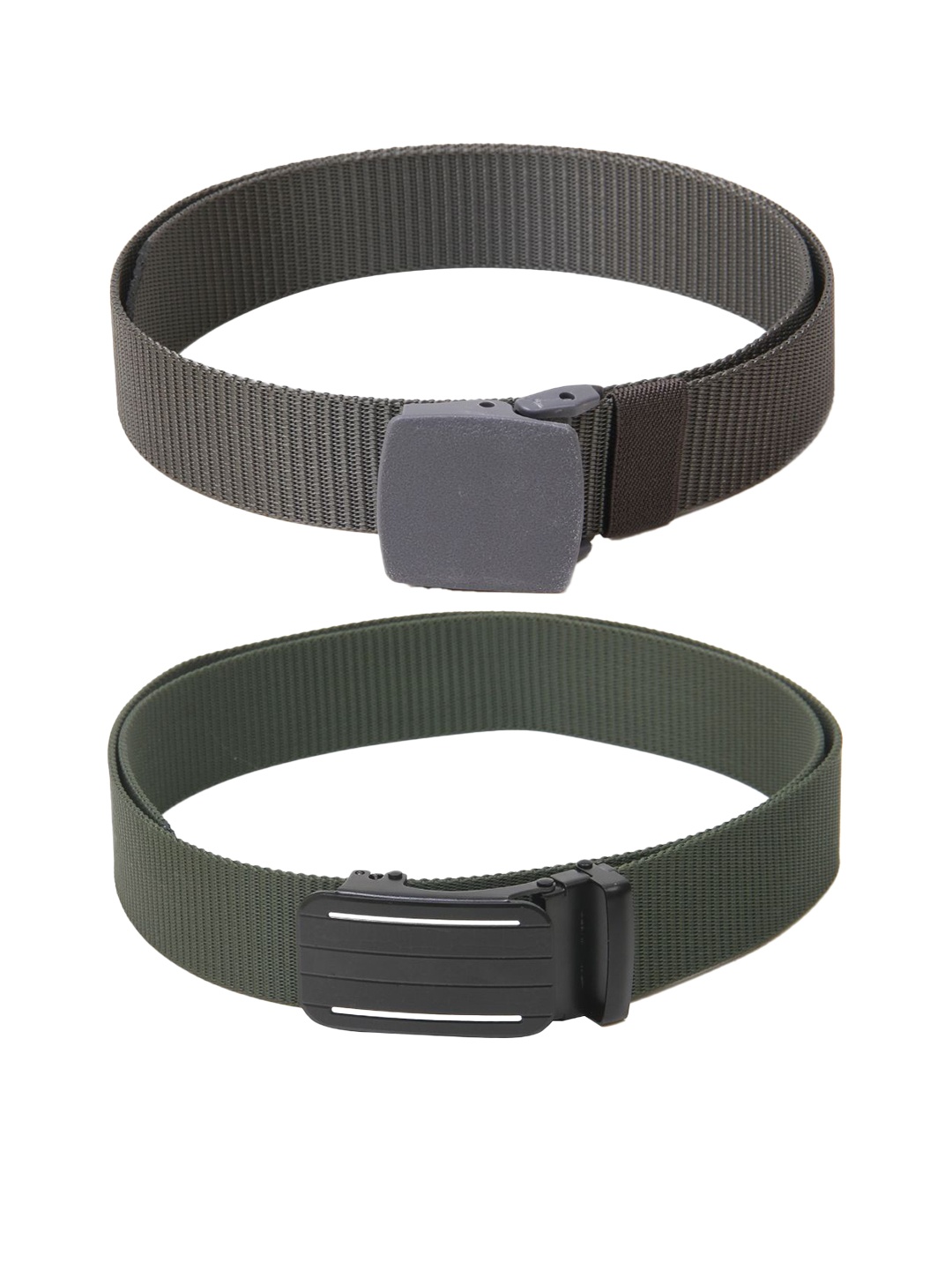 

Calvadoss Girls Set Of 2 Textured Wide Belt, Grey