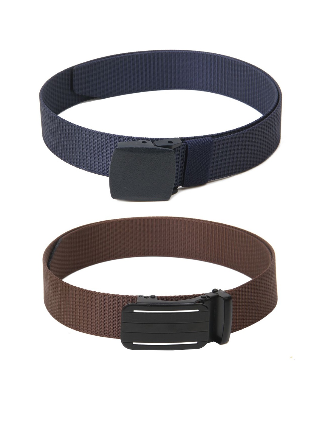 

Calvadoss Girls Set Of 2 Textured Belts, Navy blue