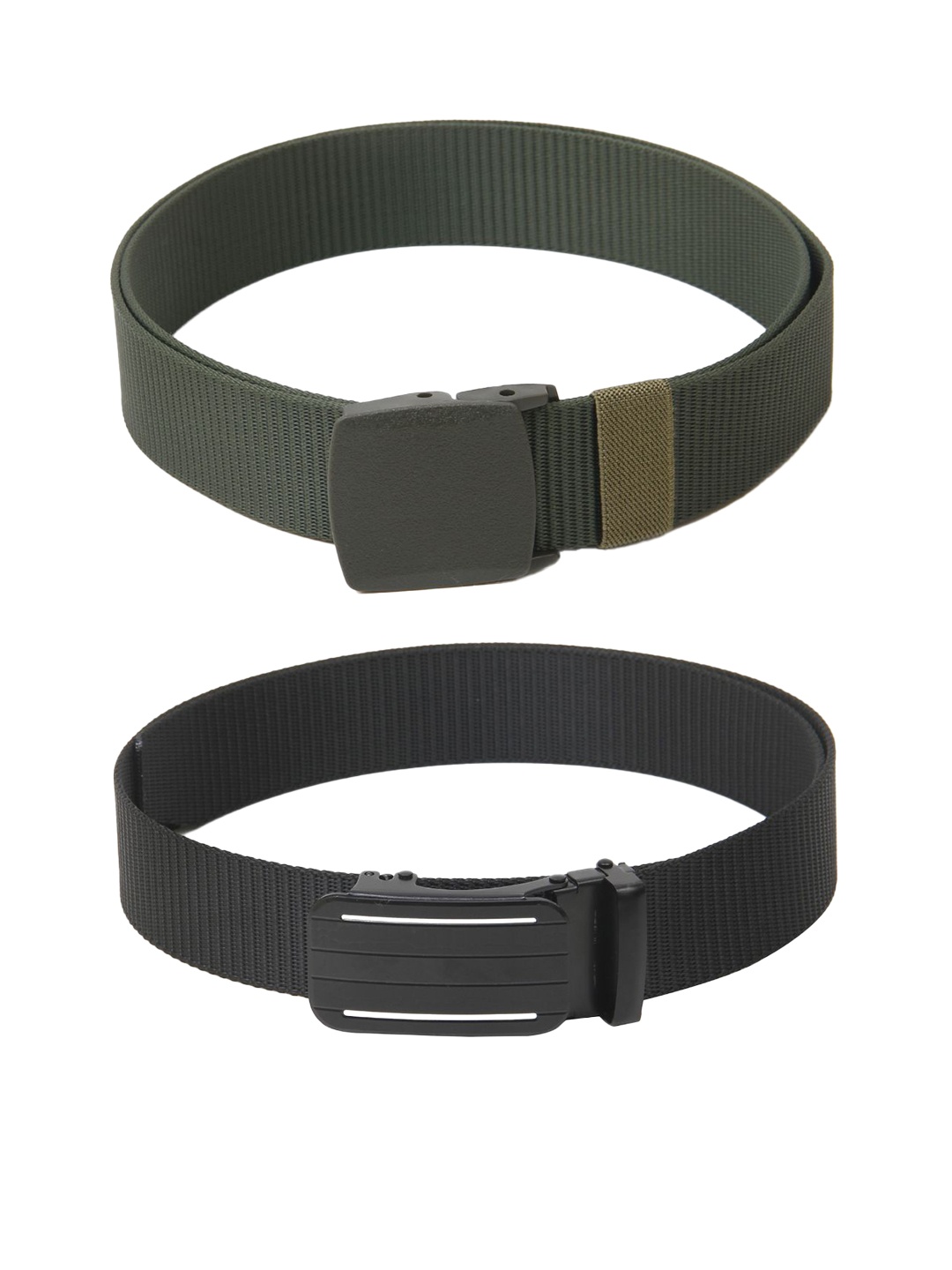 

Calvadoss Girls Set of 2 Textured Belts, Green