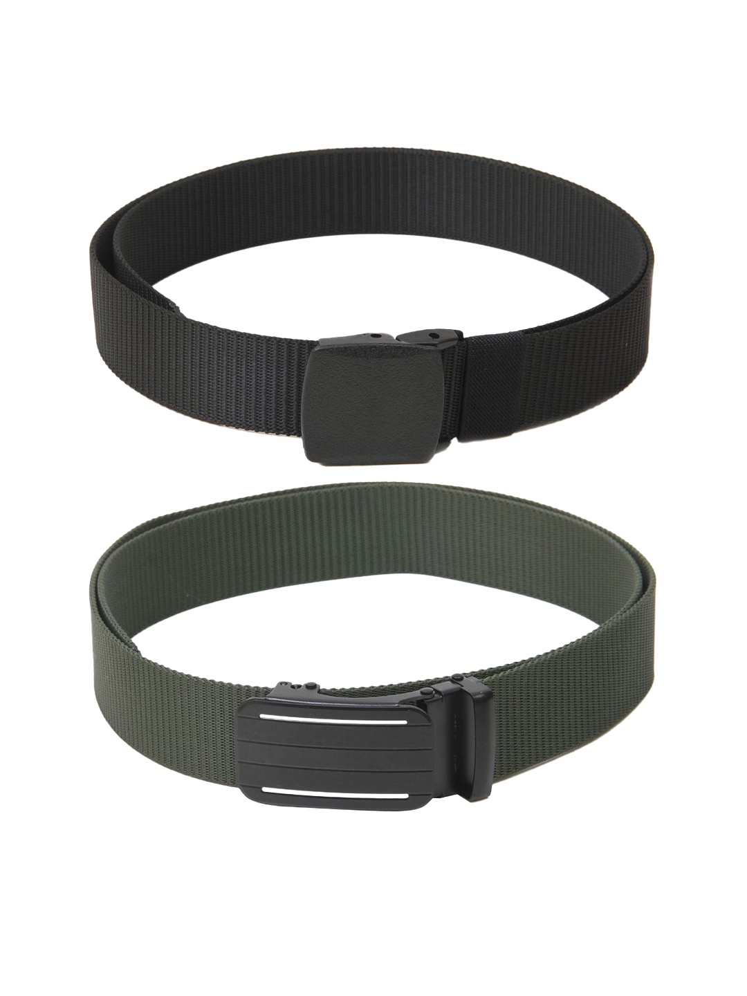 

Calvadoss Girls Set Of 2 Textured Belts, Black