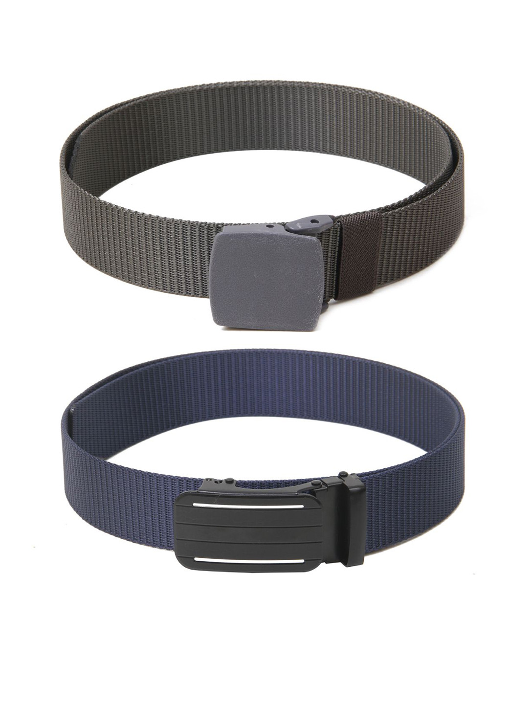 

Calvadoss Girls Set Of 2 Textured Canvas Belts, Grey