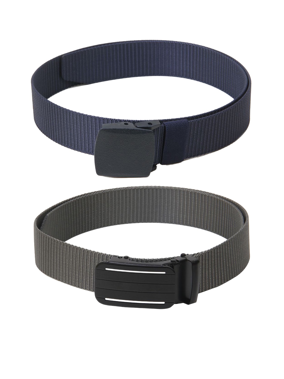 

Calvadoss Girls Set of 2 Textured Belts, Navy blue