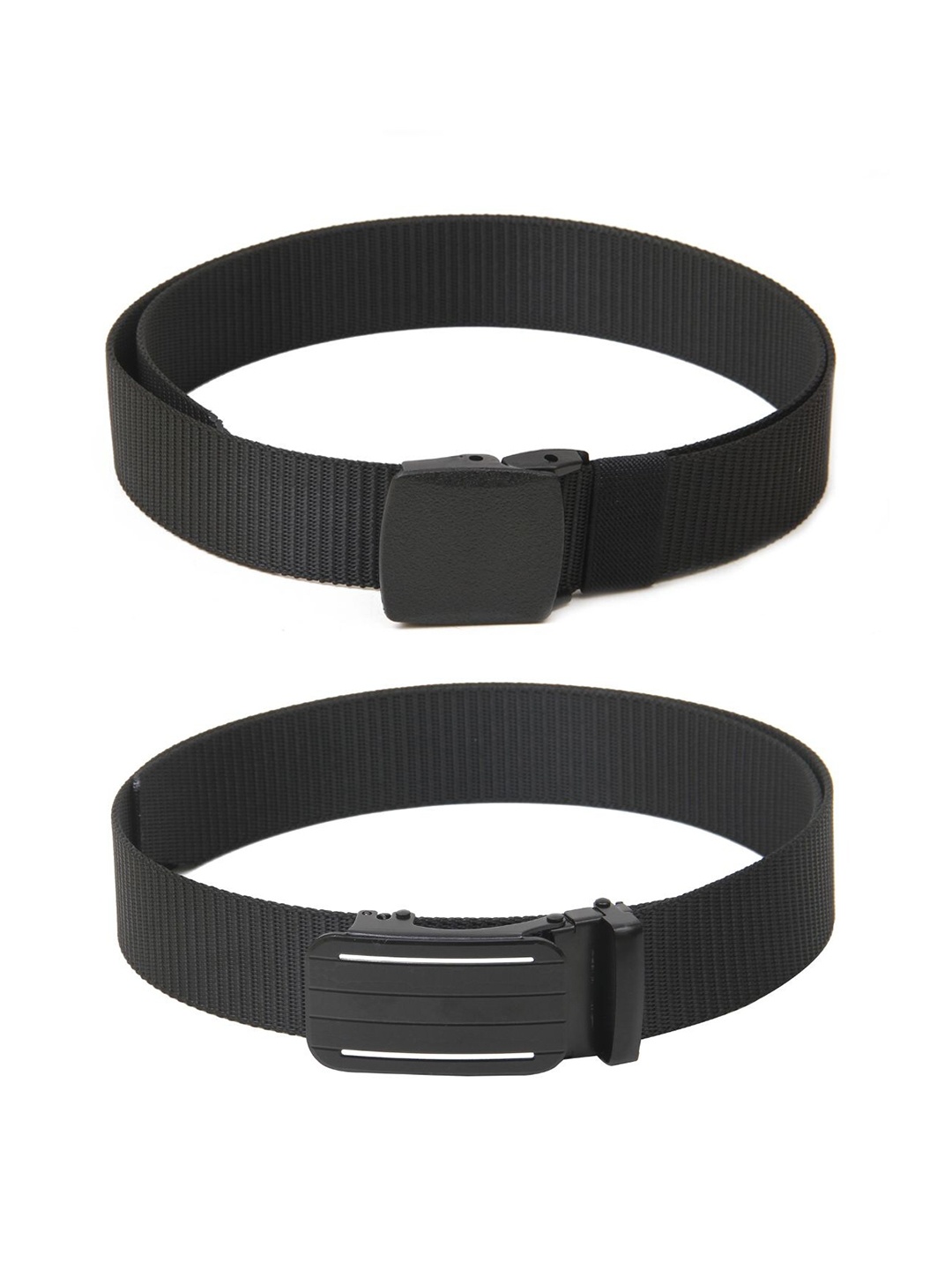 

Calvadoss Girls Set Of 2 Textured Belts, Black