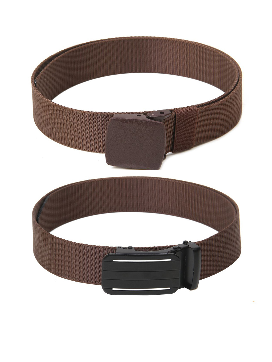 

Calvadoss Girls Set Of 2 Textured Belts, Brown