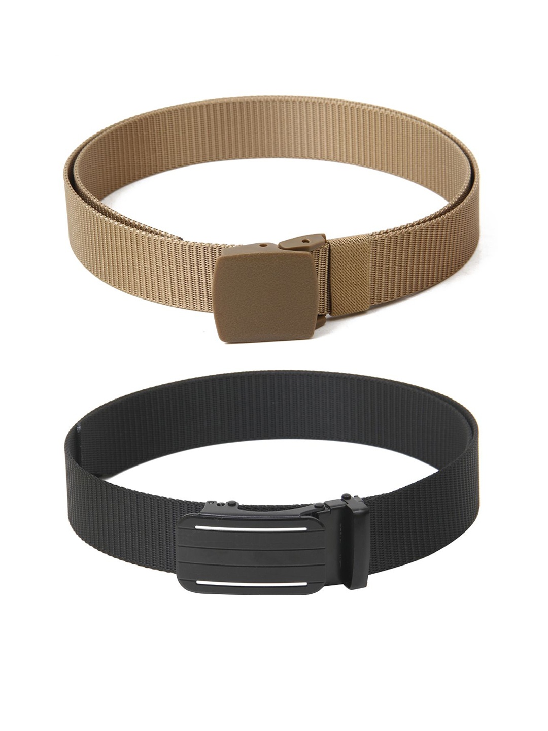 

Calvadoss Girls Set Of 2 Textured Canvas Belts, Beige