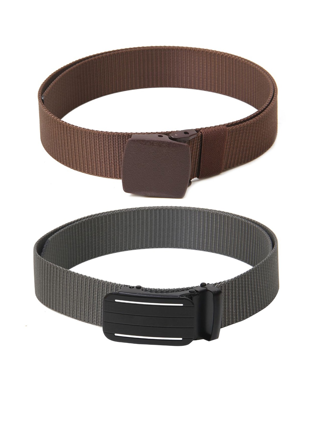 

Calvadoss Girls Set of 2 Textured Belts, Brown