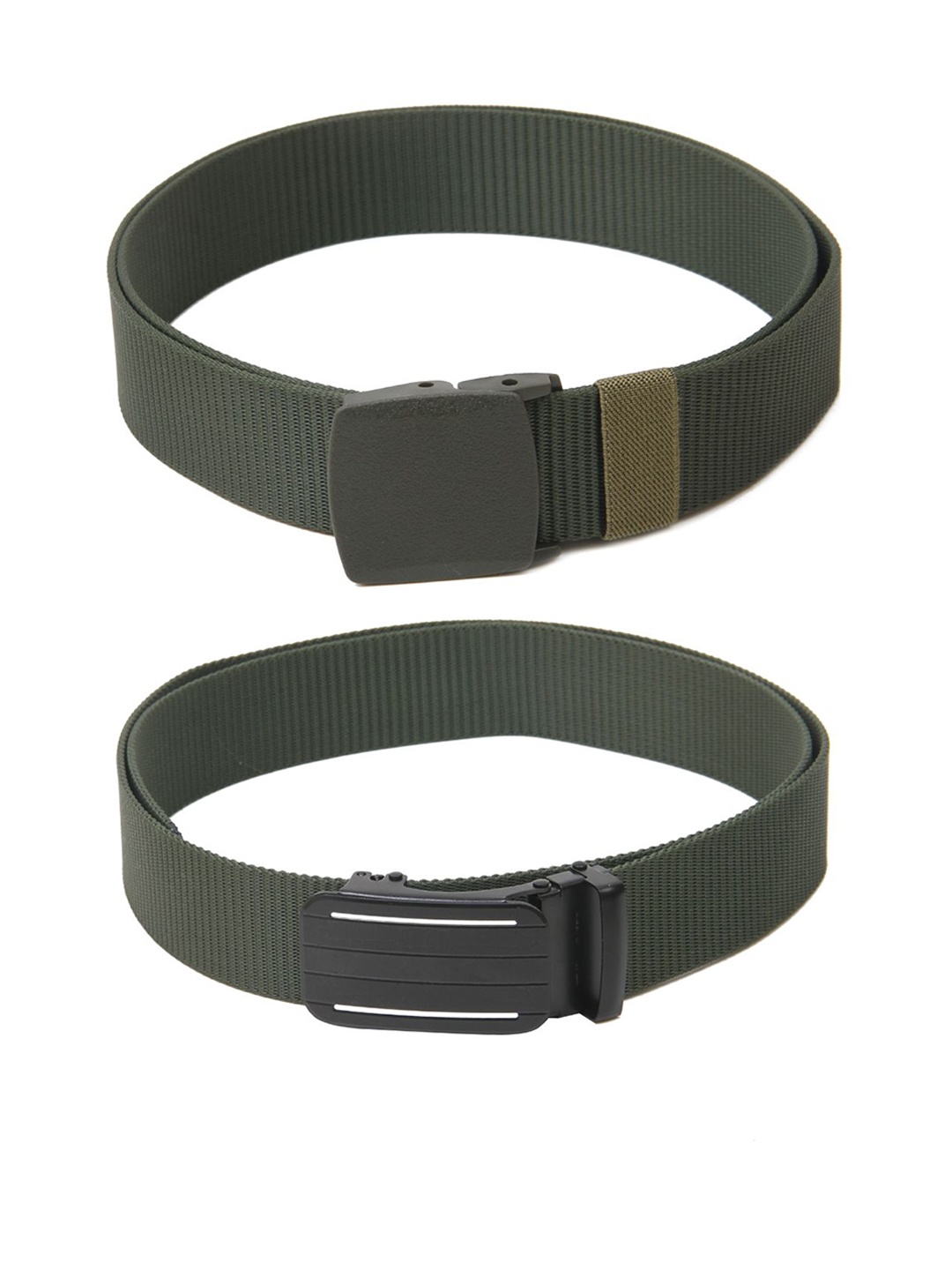 

Calvadoss Girls Set Of 2 Textured Wide Belt, Green