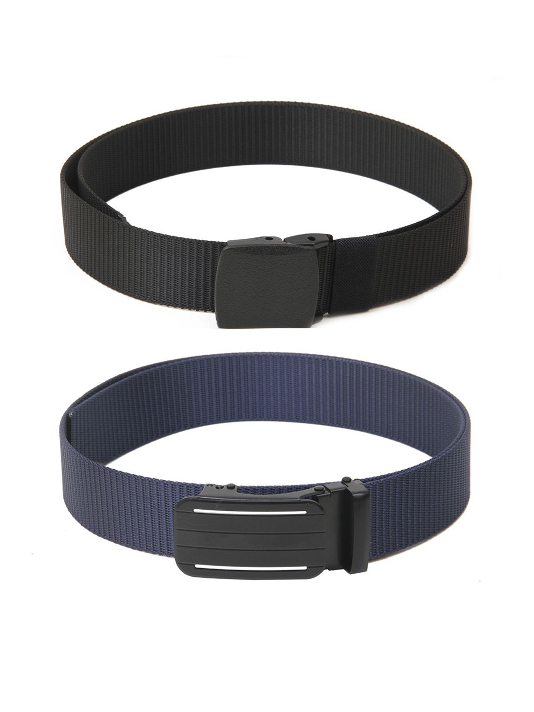 

Calvadoss Girls Set Of 2 Textured Belts, Black