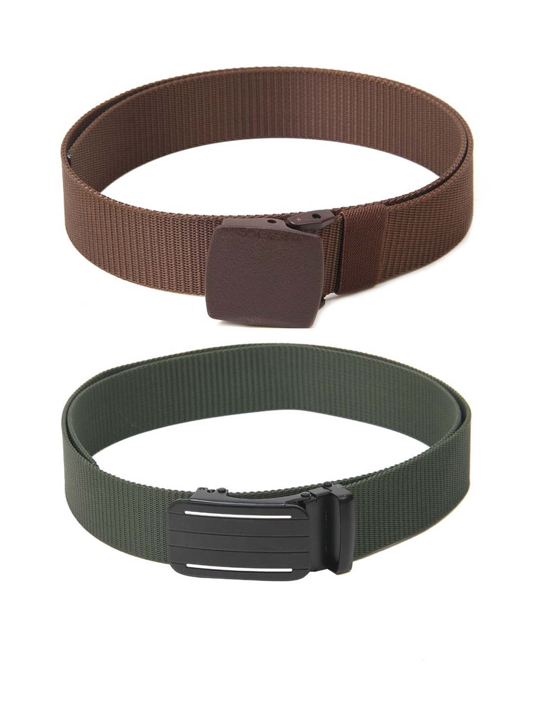 

Calvadoss Girls Set Of 2 Textured Belts, Brown