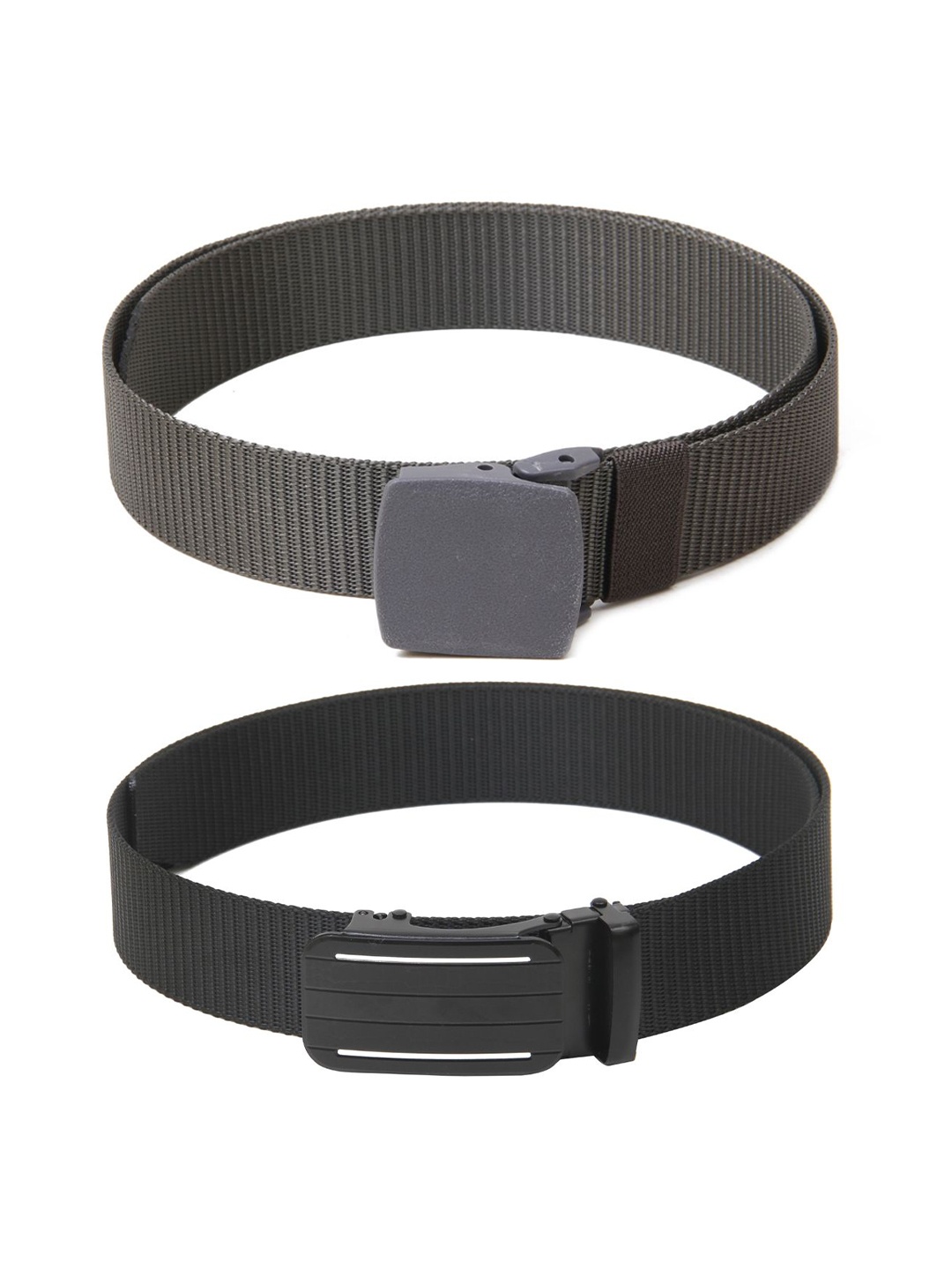 

Calvadoss Girls Set Of 2 Textured Belts, Grey