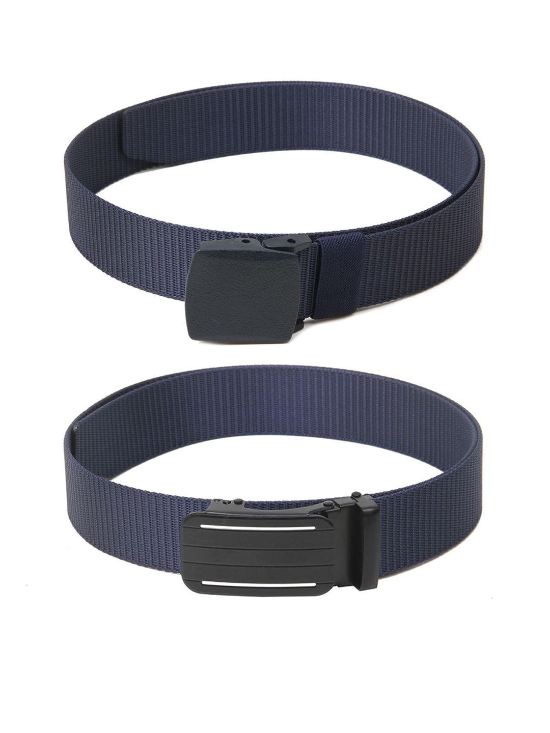 

Calvadoss Girls Set Of 2 Textured Wide Belt, Navy blue