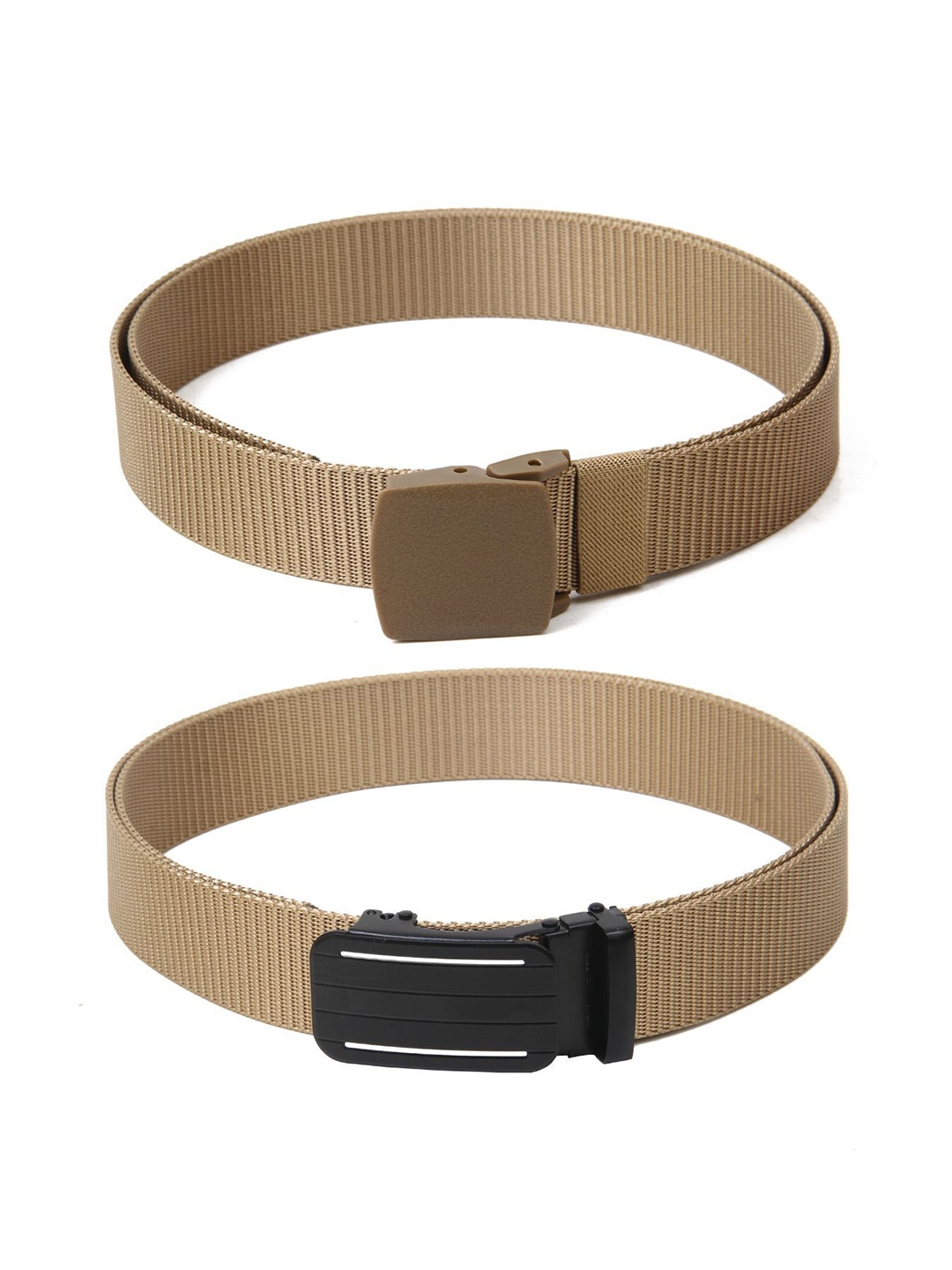 

Calvadoss Girls Set Of 2 Textured Belts, Beige