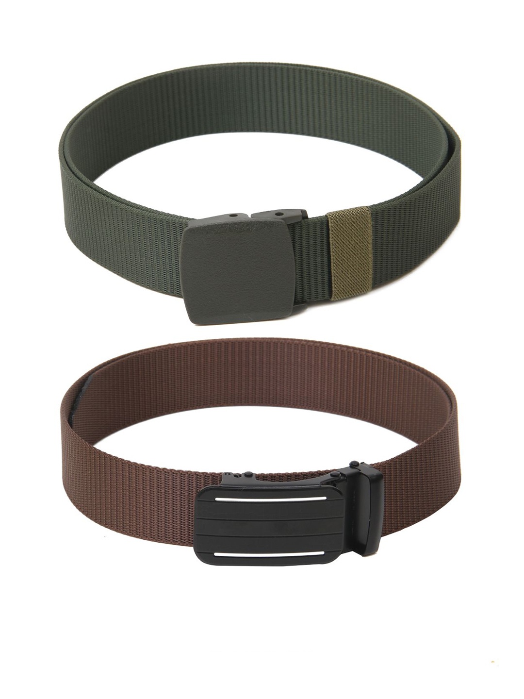 

Calvadoss Girls Set of 2 Textured Belts, Green